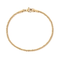 Elegante pulsera de cadena de cuerda de acero inoxidable dorado con cierre de langosta - 2.4MM-16.5CM / Dorado