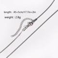 Silver stainless steel snake chain necklace with lobster clasp, length 45+5cm and weight 2.8g - Flat S Chain / Steel