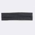 Deep gray wide elastic sweatband made of high-quality knit cotton for outdoor sports - Patterned Black
