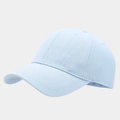 Classic light blue cotton baseball cap with a curved brim and a soft six-panel structure - Adjustable / Light Blue