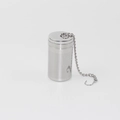 SUS304 stainless steel cylindrical tea infuser with fine mesh filter and hook chain - Mini Machined Style