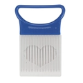 Blue and white stainless steel onion holder for slicing with heart-shaped design - PP Handle / Dark Blue
