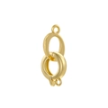 18K gold plated brass oval spring clasp connector for pearl bracelets and necklaces - VK221 (12mm*29mm) / Gold