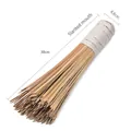 Natural bamboo pot cleaning brush with 4.8cm handle and 30cm angled bristles - White Handle Slanted Bamboo Brush