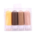 Giallo Latte Kaki Chiaro Scuro Caffè Set di 4 con Borsa in PVC