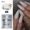 Gel de extensión de uñas acrílico blanco en tubo de 30g para manicura profesional UV/LED - 30g Gel de Extensión de Presión Blanco
