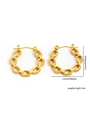Gold Chain-style Hoops ZJGE0249