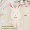 Plush bunny dog chew toy in beige corduroy fabric, 26cm tall for pet play and companionship - Beige Rabbit