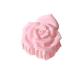 Elegante molletta per capelli a rosa rosa con petali in resina 3D per acconciature - Rosa / Imballaggio Individuale