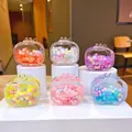 Mini TV shaped liquid quicksand keychain in six vibrant colors for bag charm - 1 Piece / Snowflake TV