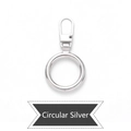 Universal silver round swivel snap hook replacement for zippers and handbags - Round Silver