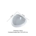 Translucent heart shaped silicone mold for DIY resin pendants with precise dimensions - Heart Single Pendant Mold