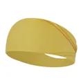 Cinta deportiva elástica ancha amarillo jengibre para yoga y correr de tela suave - Amarillo oscuro
