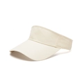 Minimalist beige cotton visor cap for sun protection featuring a clean, blank design - Beige