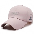 Casquette de baseball rose pâle à séchage rapide avec broderie WHAT a situation et H - Réglable / Rose