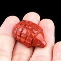 Miniature red jasper hedgehog figurine, hand-carved natural gemstone animal statue - Red Jasper