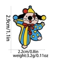 Detailed view of clown dog enamel pin with size 2.9cm x 2.2cm and 3.2g weight - Clown Dog
