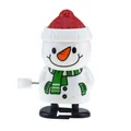 Wind-up walking snowman toy with red hat and green scarf for Christmas gifts - Walking Shaking Head Snowman