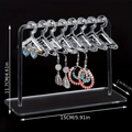 Clear acrylic earring display stand dimensions showing 15cm width and 11.7cm height - Single Layer Transparent