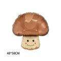 Cartoon mushroom foil balloon with a smiling face for party decor, 48x58cm size - Mushroom