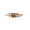 Barrette à cheveux plume dorée élégante en alliage avec texture sur fond blanc - Or Champagne Feuille