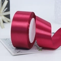 4cm wine red satin ribbon on a white foam core for wedding and gift packaging - 4cm x 22m / 86# Light Wine Red