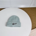 Detalle de gorro de lana de punto acanalado con bordado de letras Pensacola - Talla Única (3-8 Años) / verde claro