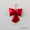 Red metallic texture Christmas bow ornament, size 25cm x 20cm, weighing about 55g - 20cm / Metallic Red