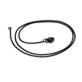 Collar de cadena de eslabones de acero de titanio negro minimalista con cierre de langosta - Negro 50cm*1.8mm