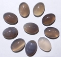 Oval 10x14mm brown agate quartz loose stones for DIY jewelry setting and crafts - Grey Agate