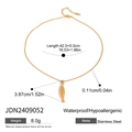 Detailweergave van de vis hanger ketting met 18K goudlaag en 47cm lengte specificaties - Gouden Vis (JDN2409052)
