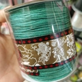 Emerald green jade cord for jewelry making on a spool for DIY bracelet weaving - 1.0MM A-Line Large Roll / Cyan