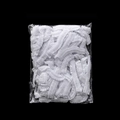 Bulk pack of white disposable shower caps with elastic bands in a transparent bag - Special Offer Transparent Bag (100pcs)