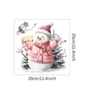 Tabella taglie per adesivo WC pupazzo di neve 29x29 cm, decorazione natalizia per la casa - Pupazzo di neve rosa