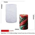 DIY Christmas spiral flame candle silicone mold and colorful finished pillar sample - Spiral Flame A LZ-674