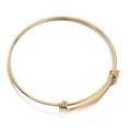 Brazalete ajustable de acero inoxidable 304 dorado con bobina de alambre expandible - Diámetro interior 65mm / Dorado