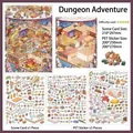 Dungeon adventure theme PET sticker set with DIY scene card and fantasy dragon motifs - Dungeon Adventure (open Today Episode 37)