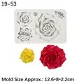White silicone multi-rose flower mold for DIY aromatherapy candles and plaster crafts - Gray