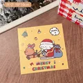 Cute cartoon puppy reindeer Christmas gift card 10x10cm packaging card for holiday decor - Style 3 Christmas Puppy Card Header