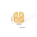 Detailed dimensions of 18K gold plated multi-layer twist ring with 1.8cm width and weight - Gold Multi-layer Coil