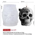DIY silicone mold for tiger skull scented candles featuring realistic bone textures - Tiger Skull