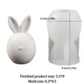 Easter rabbit silicone mold for DIY aroma candles and plaster crafts with bunny relief - Egg Rabbit