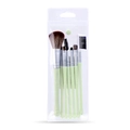 Set di 7 pennelli da trucco verde matcha con setole morbide per cipria e ombretto - Set di 7 Pennelli Verde Matcha