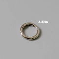 2.8cm bright silver O-ring metal spring buckle for handbag and DIY jewelry accessories - 2.8cm / Silver Spring O-Ring (2.8cm)