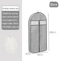 3D black houndstooth garment dust cover bag with window for coats, 108x58x9cm size - 3D Style / Medium / Black