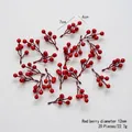 Rote künstliche Weihnachtsbeeren für DIY-Deko, 12mm Beeren, 20 Stück Packung - Stil D 20 Stück
