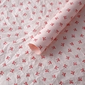 Pink wrapping paper roll with red bow patterns for bouquet and gift packaging - Butterfly Sydney Paper [Style D]