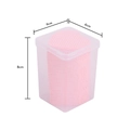 Pink heart eyelash glue wipes in transparent storage box measuring 6x6x8cm - Plain Bottle / Pink