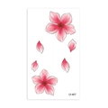 Pink cherry blossom temporary tattoo stickers with floral design for women style LY-407 - Japanese Cherry Blossom Petal Style (LY407)