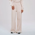 Chándal rosa claro con pantalones de pernera ancha y rayas laterales blancas - XL / Albaricoque Avena
